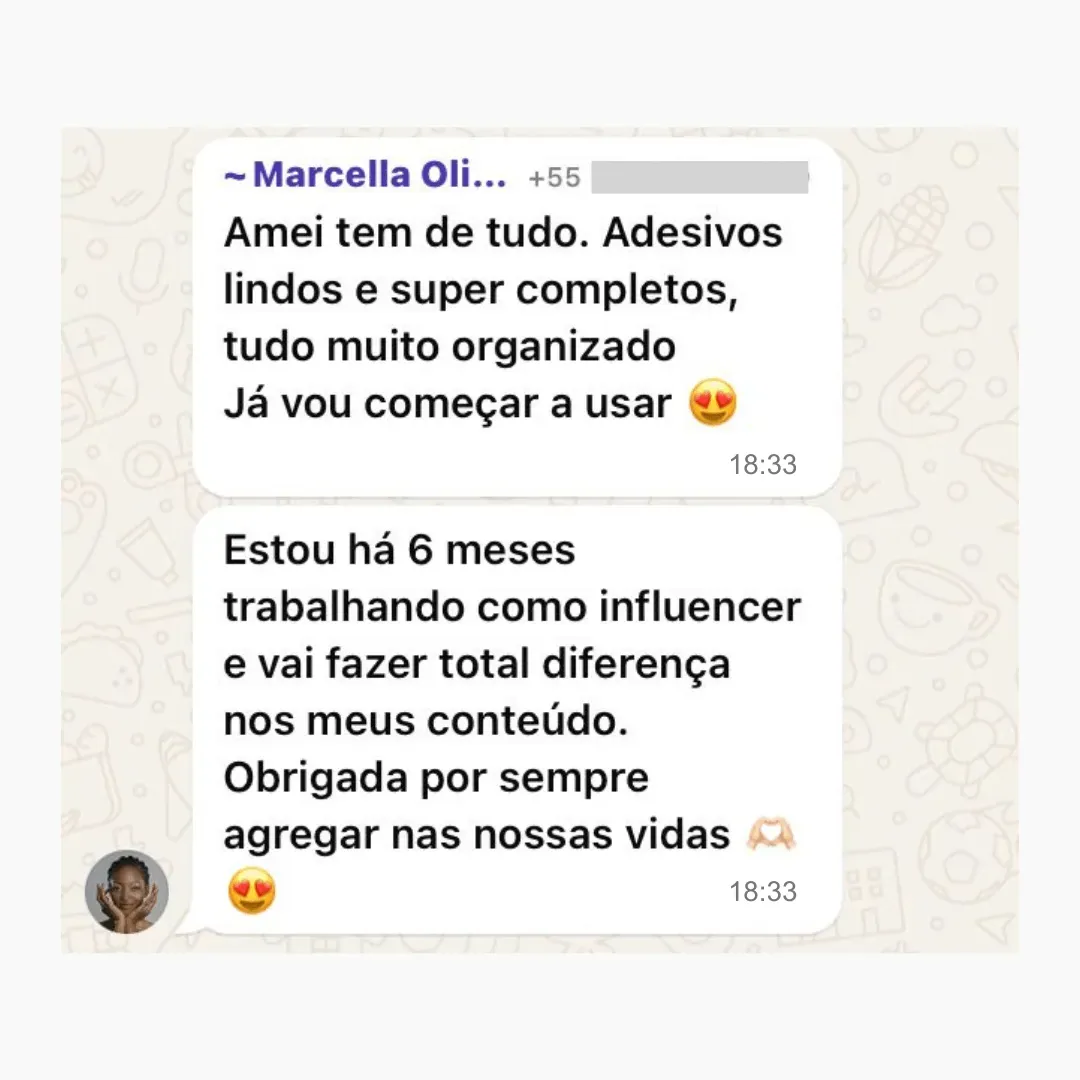 Depoimento Figurinhas da Ju