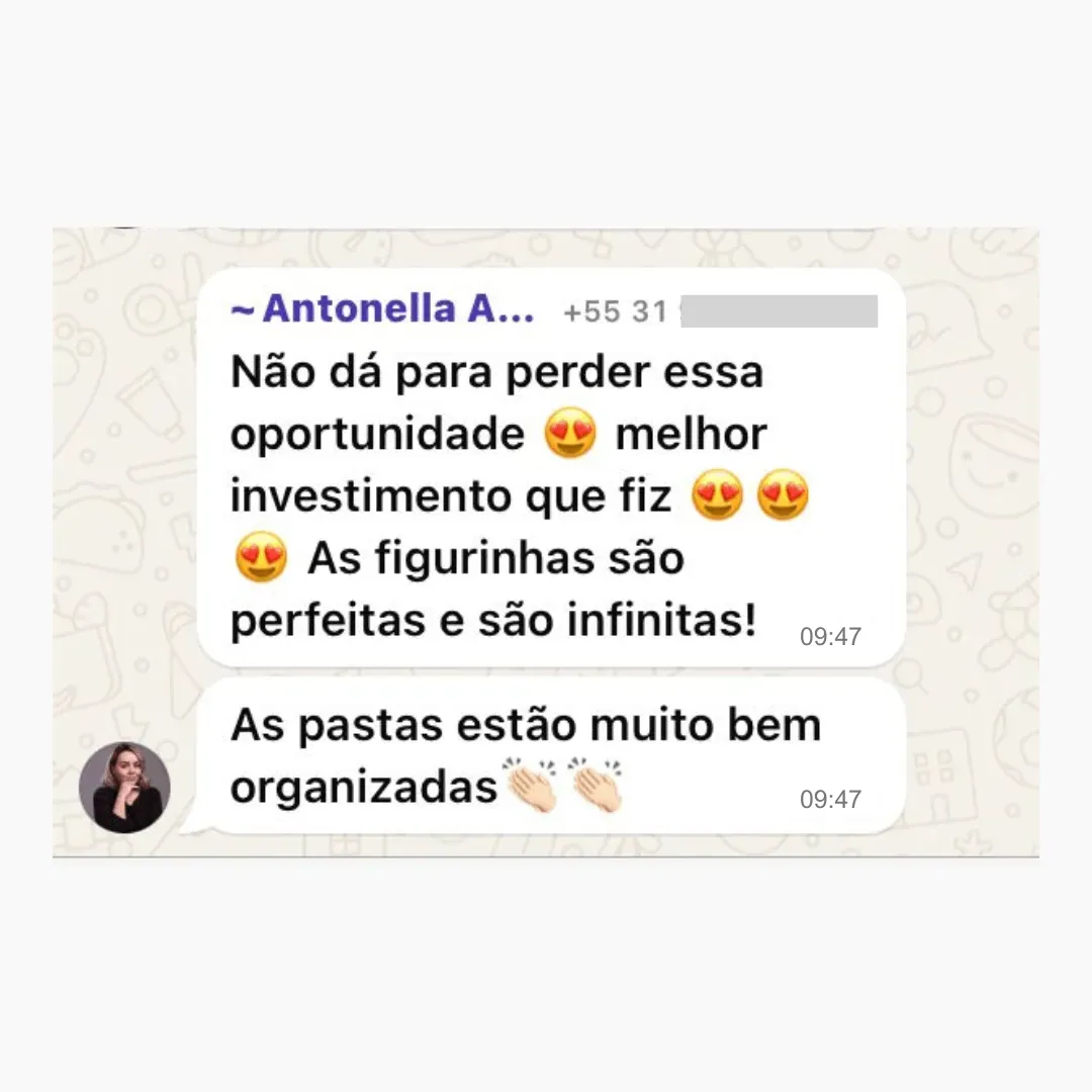Depoimento Figurinhas da Ju