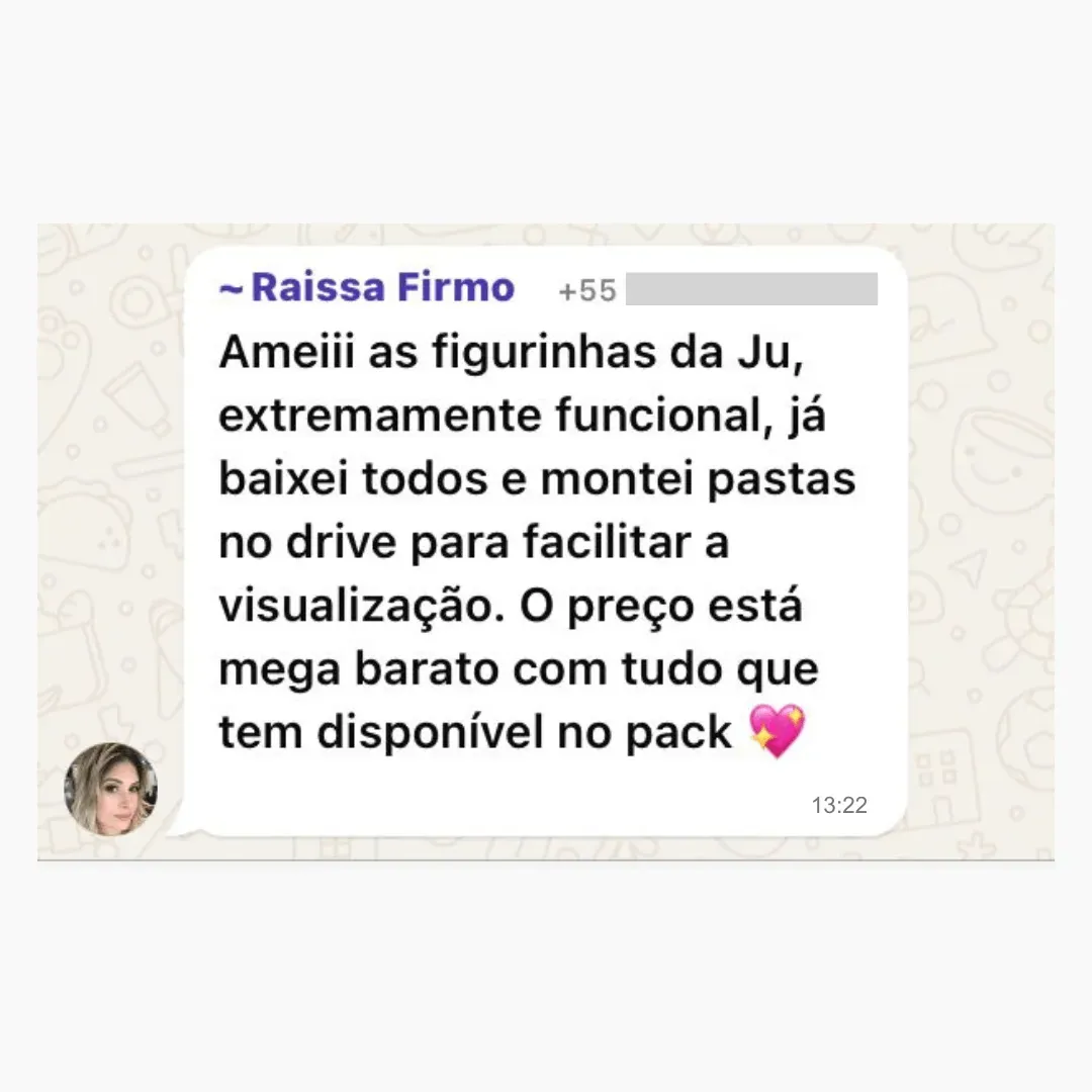 Depoimento Figurinhas da Ju
