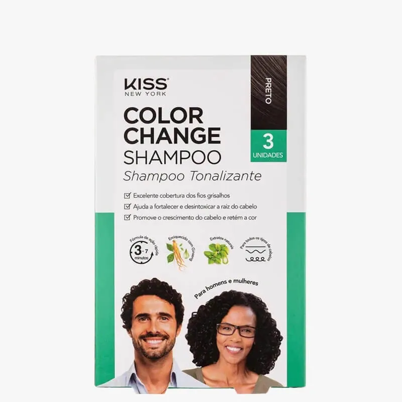 Shampoo Tonalizante Color Change Preto – Kiss New York