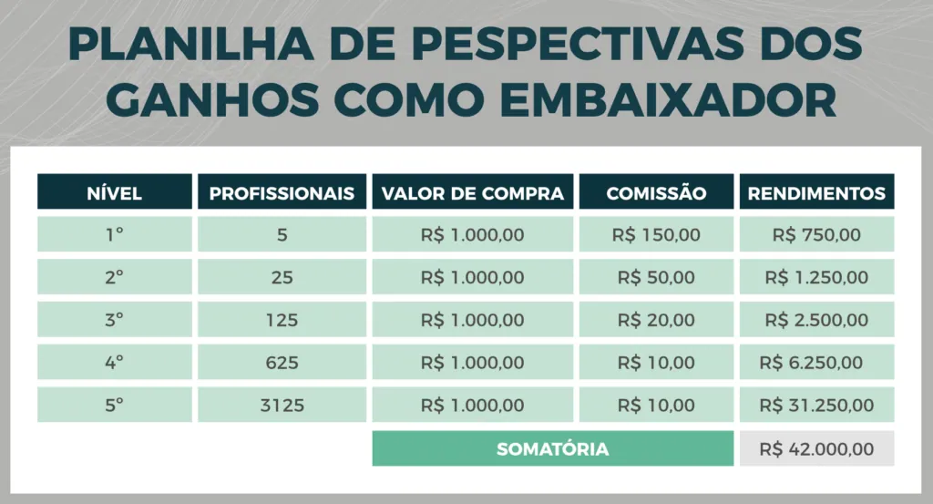 planilha de possibilidades para linha profissional ybera