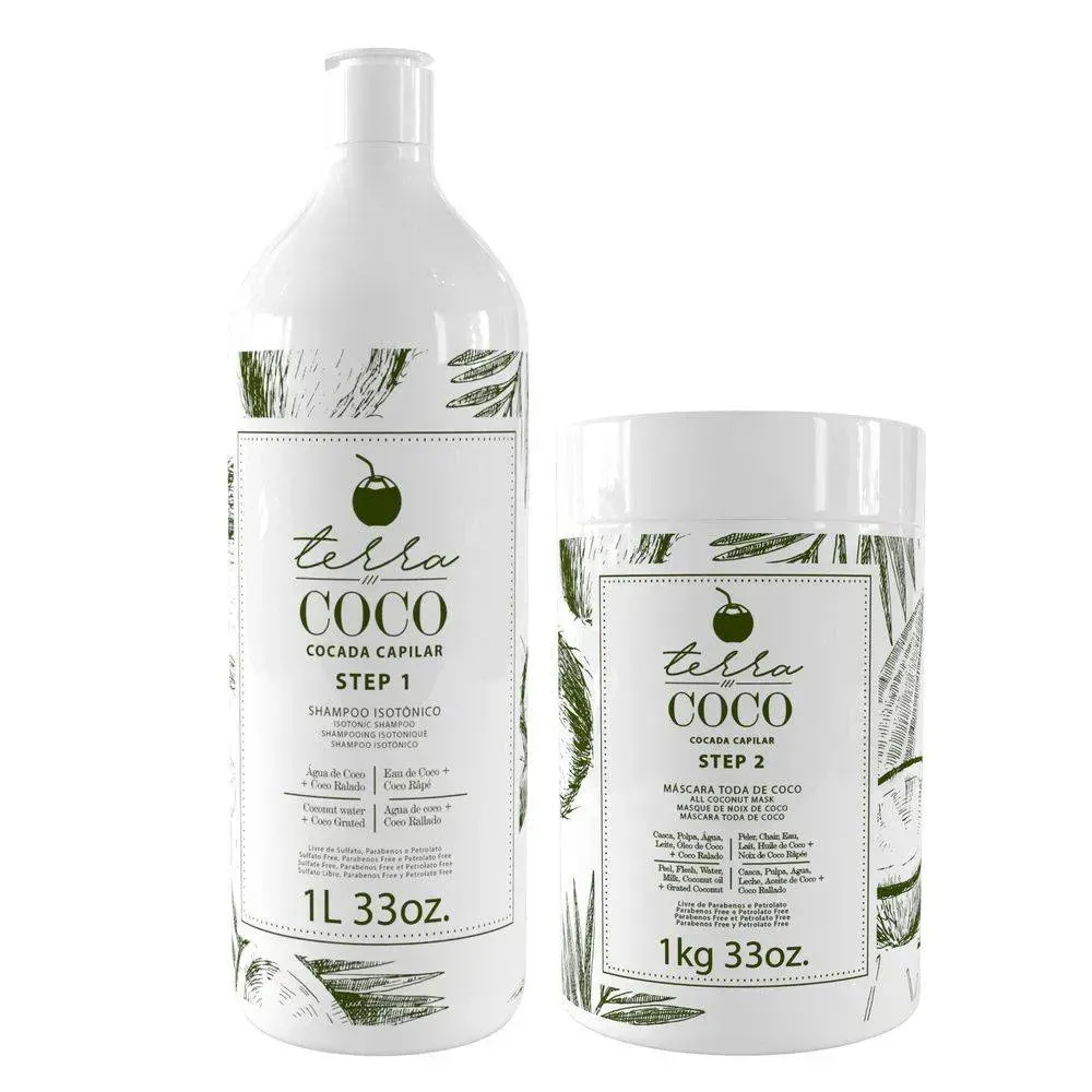 Combo Shampoo Isotônico e Máscara Toda de Coco