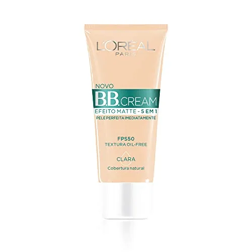 Base BB Cream L’Oréal Paris Efeito Matte Cor Clara FPS 50, 30ml